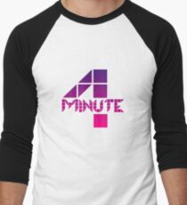 4minute Pink / Purple Gradient Logo Men's Baseball ¾ T-Shirt