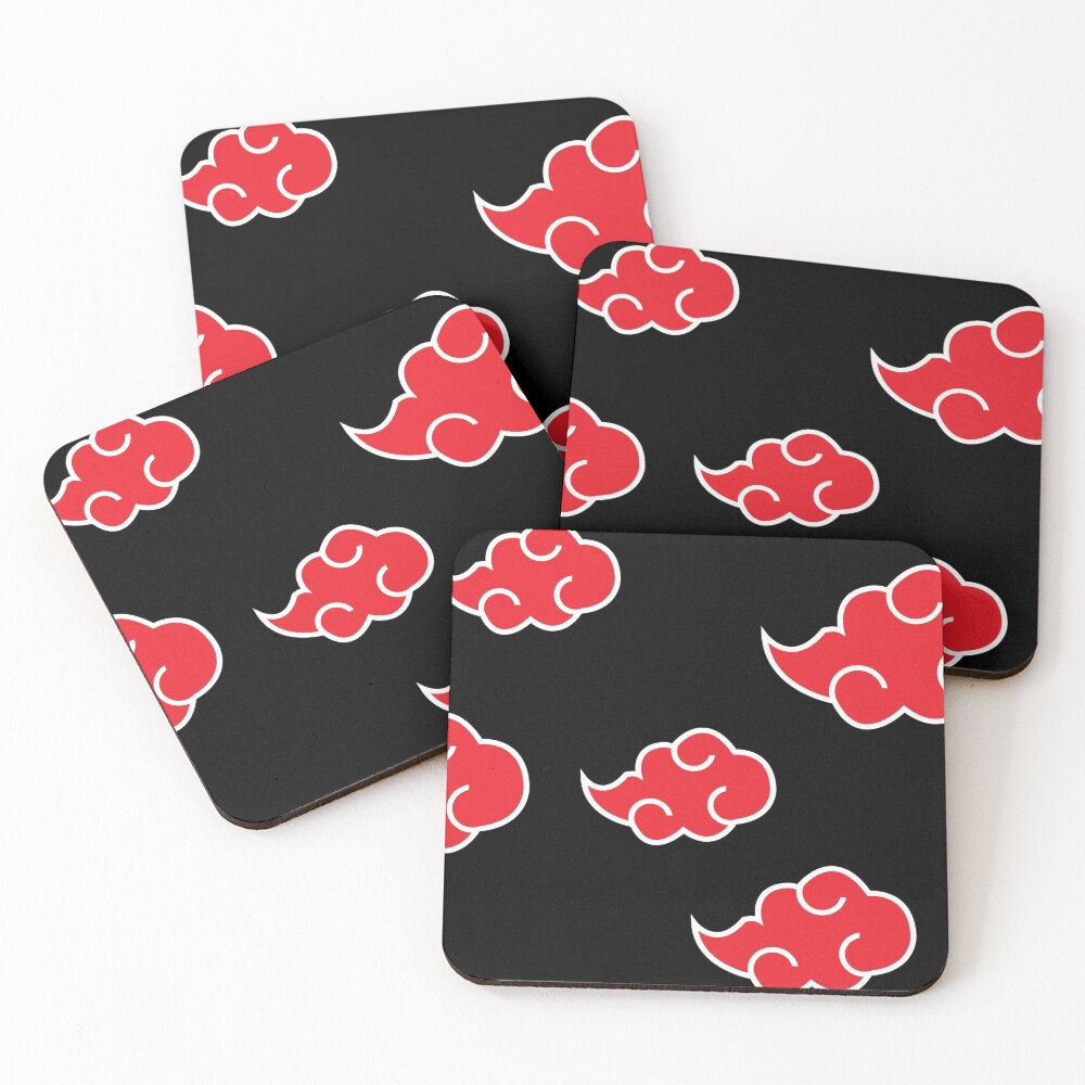 Anime Red Cloud n.a.r.u.t.o Coasters (Set of 4)