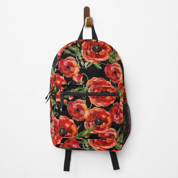 Item preview, Poppy Pattern On Chalkboard designed and sold by Maria Heyens.
