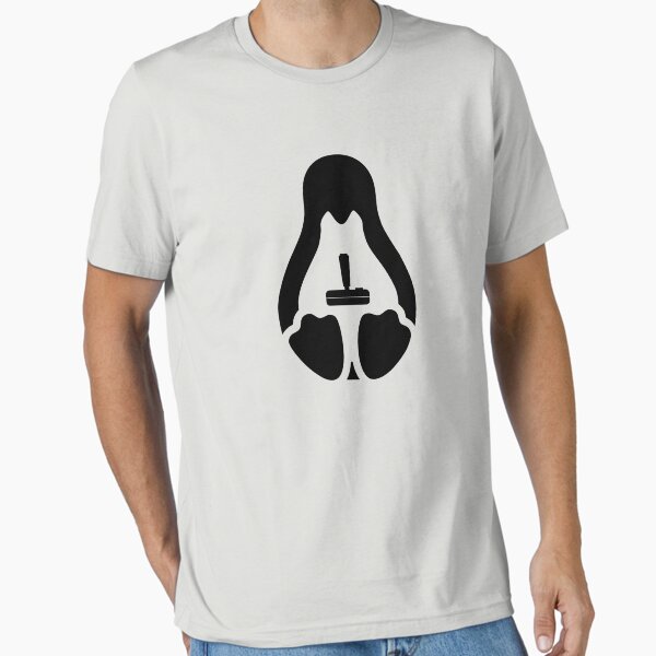 /r/linux_gaming Stycil Tux Shirt (black) Essential T-Shirt