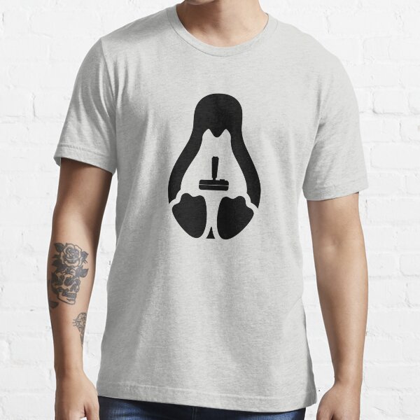 /r/linux_gaming Stycil Tux Shirt (black) Essential T-Shirt