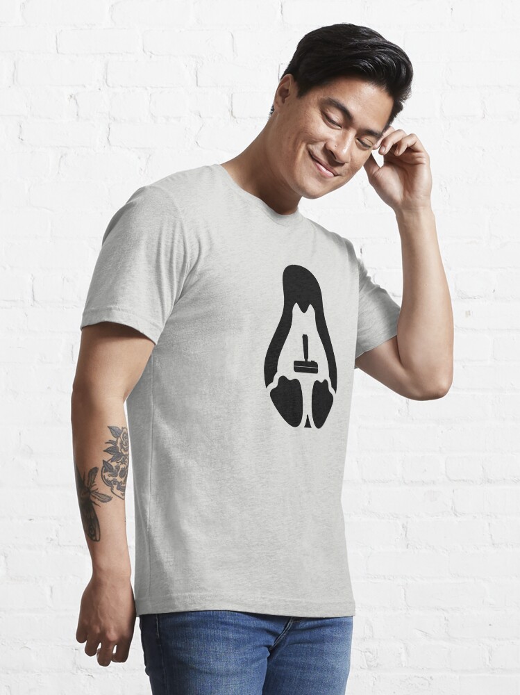 Alternate view of /r/linux_gaming Stycil Tux Shirt (black) Essential T-Shirt