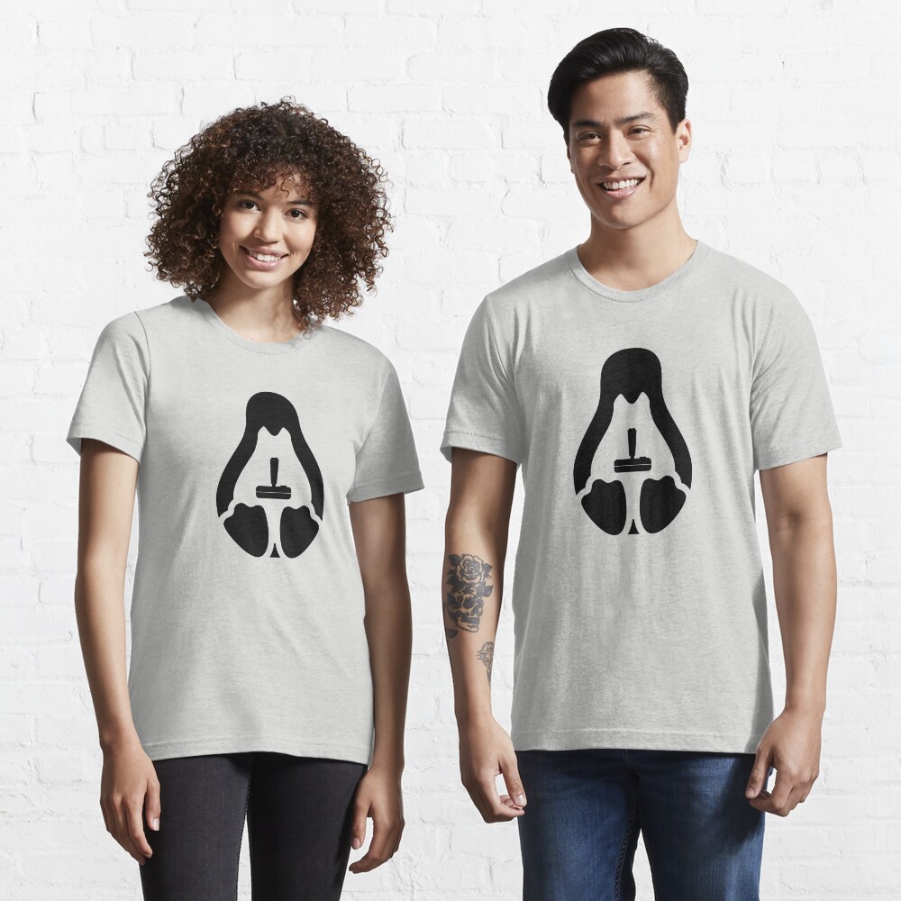 /r/linux_gaming Stycil Tux Shirt (black) Essential T-Shirt