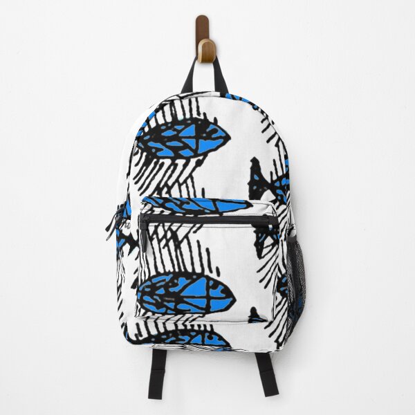 Item preview, Black and Blue Abstract Fish designed and sold by ntartworks.