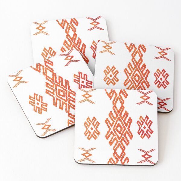 Item preview,  Orange Moroccan Berber Pattern-Drawings designed and sold by RabiaDesigns.