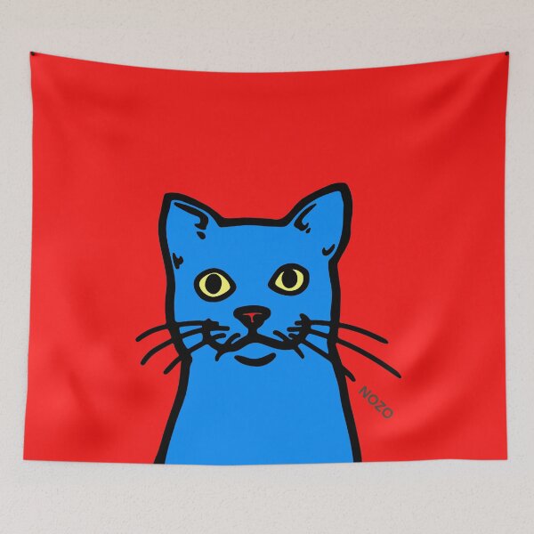 Item preview, Pop Cat - Head Blue designed and sold by Nozomistudio.