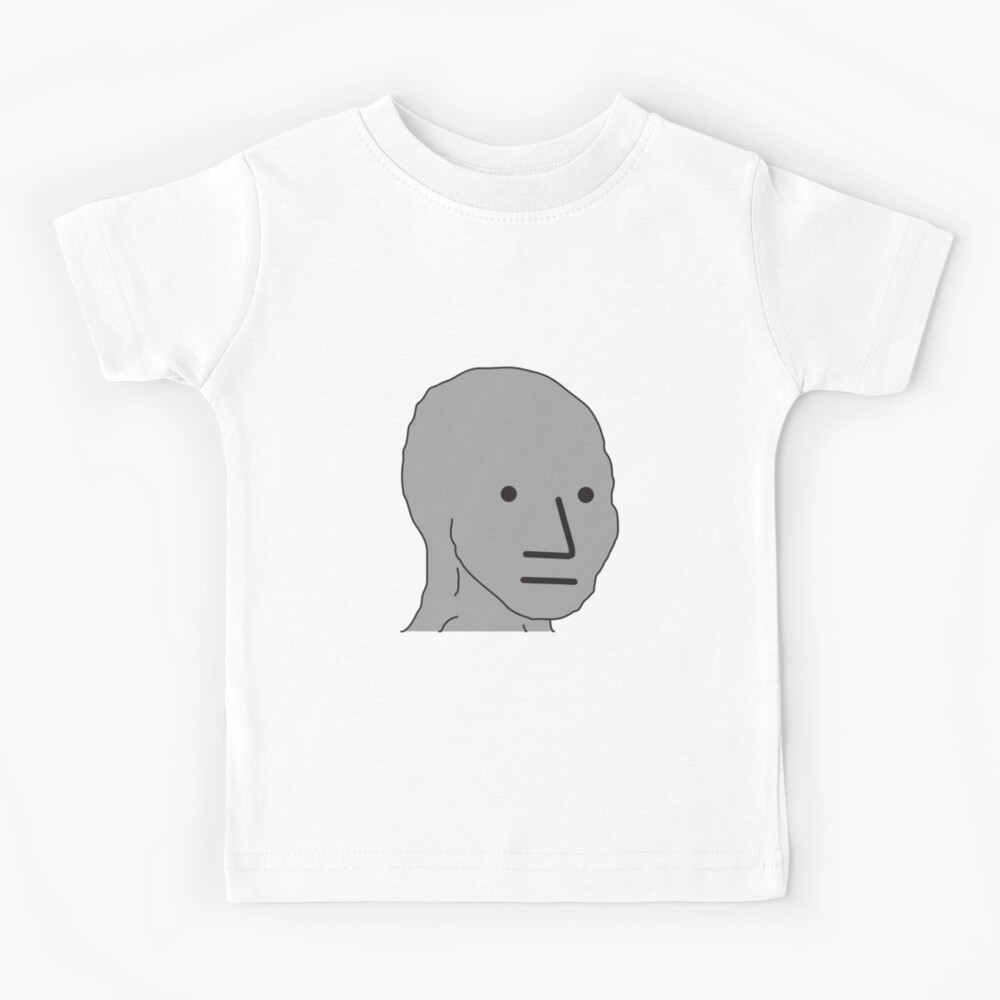 Npc Guy Kids T Shirt By Opoxe Redbubble - how to add a shirt to an npc in roblox