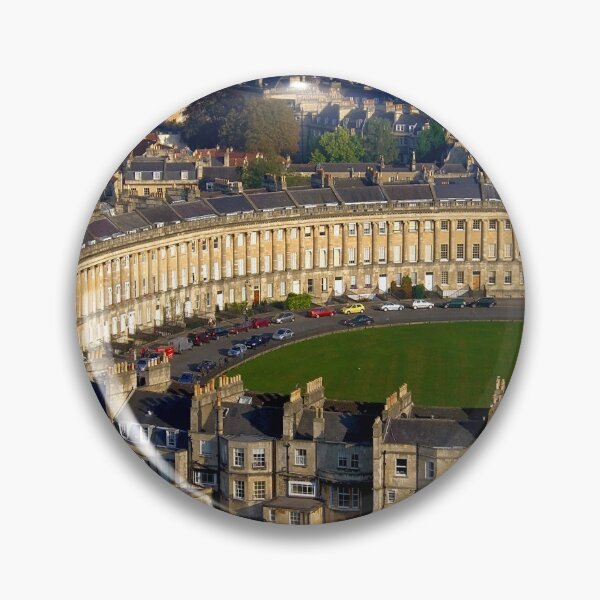 Item preview, Royal Crescent - Aerial Image of Bath, Somerset, UK designed and sold by FOLK ART FUSION by heidiannemorris.