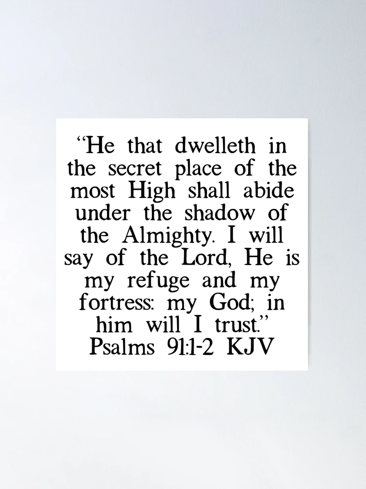Psalms 91:1-2 KJV | Poster