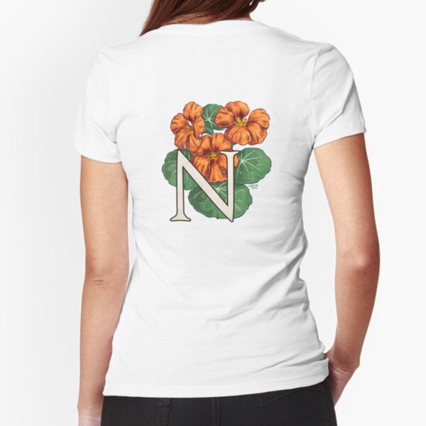 N is for Nasturtium - full image Fitted T-Shirt