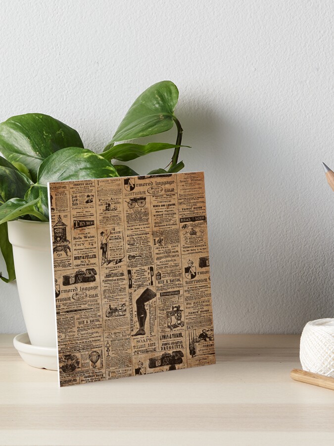 Vintage Charm: Explore the Nostalgia with Old Newspaper Vibes Poster for  Sale by Philipe3d