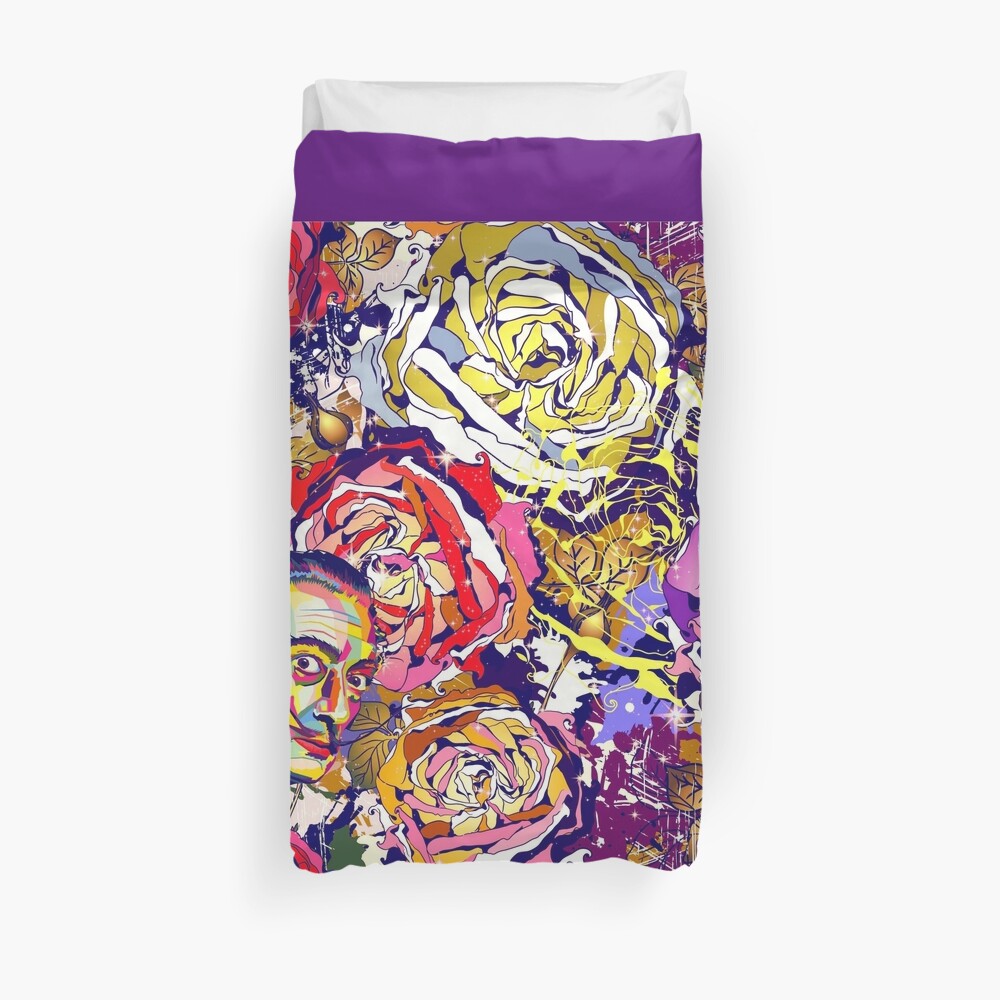 In the Garden with Salvador Duvet Cover
