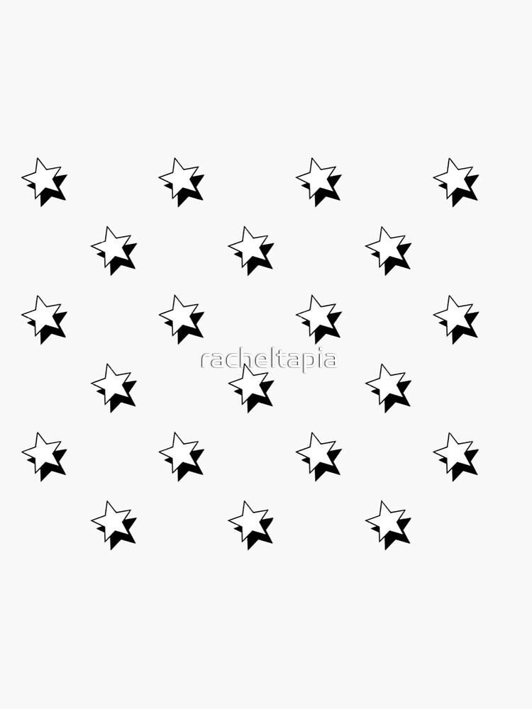 "black and white stars " Sticker for Sale by racheltapia Redbubble