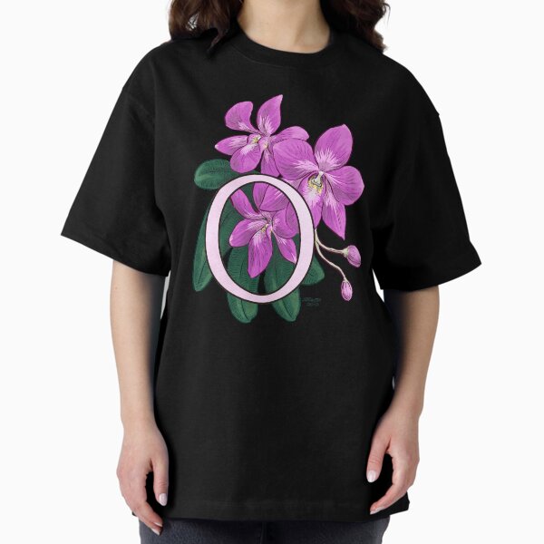O is for Orchid - full image Oversized T-Shirt