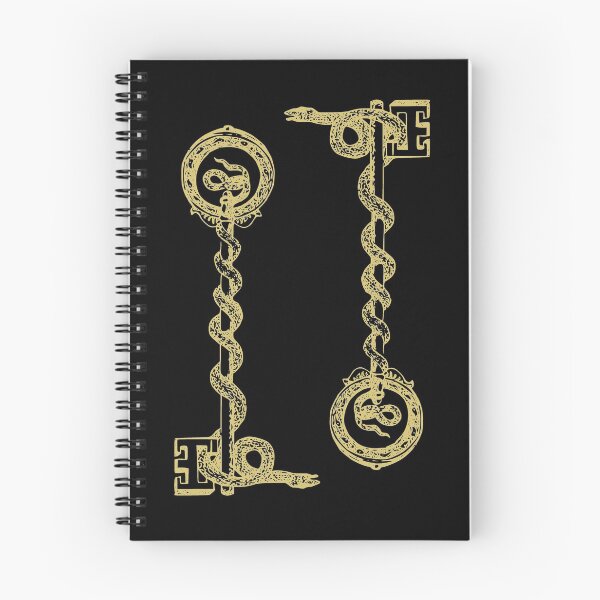Item preview, Snake Double Keys Alchemy Occult Medieval Esoteric Emblem designed and sold by h44k0n.