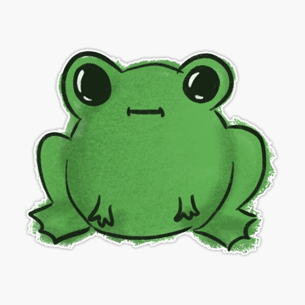 kawaii & happy green frog froggy' Sticker