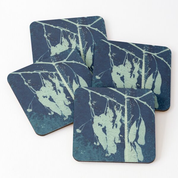 Item preview, Botanical blue floral vintage style handmade print 53 designed and sold by KasparekFineArt.