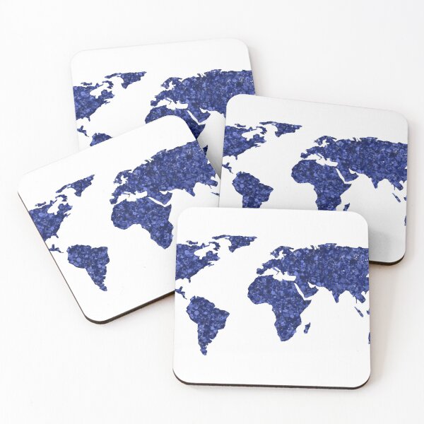 Item preview, Blue world map designed and sold by karlys-stickers.