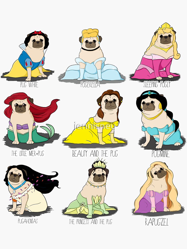 Little Pug Stickers Redbubble - roblox wolf life beta song codes roblox free makeup