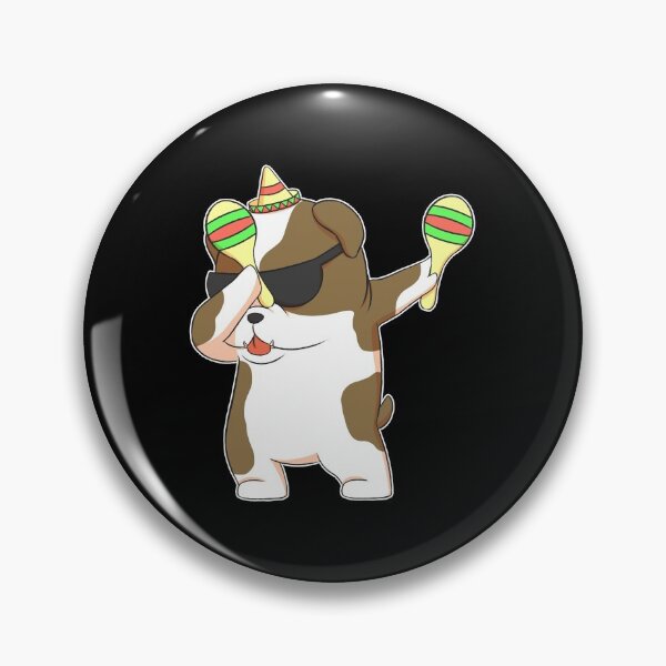 Item preview, Dabbing Bulldog In Sombrero With Maracas Fiesta designed and sold by fatamyfan1.