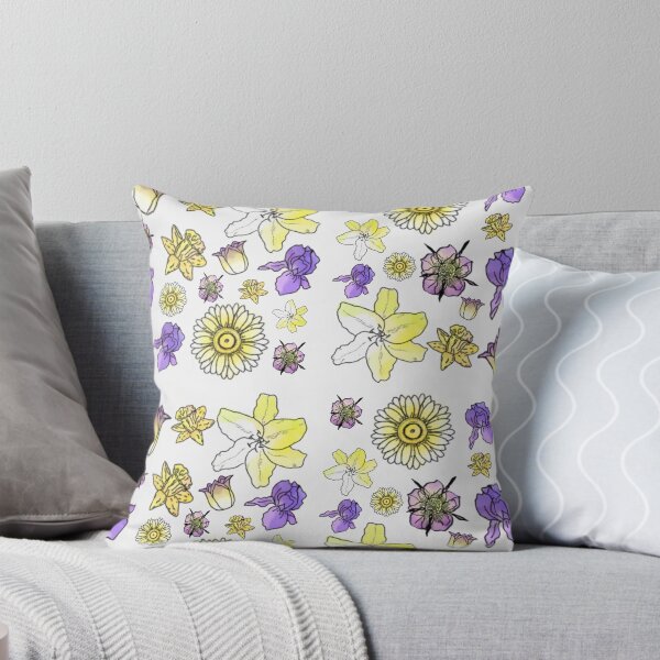 Item preview, Purple and Yellow Floral Print designed and sold by DarlingDesign.