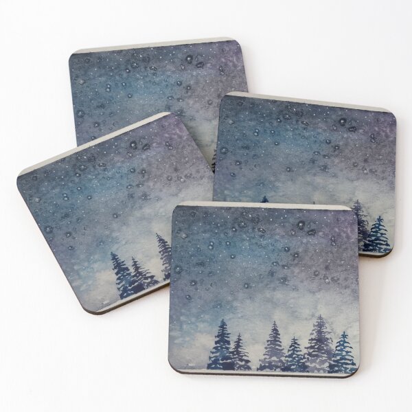 Item preview, Blue and Purple Misty Forest designed and sold by beccadoesartca.
