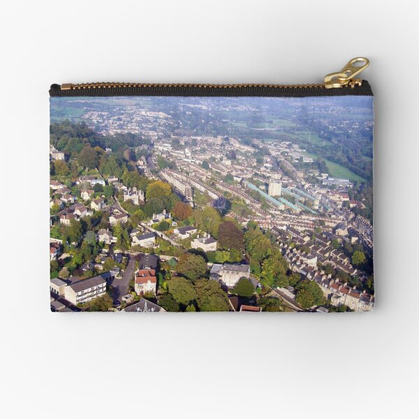 Aerial Image of Bath, Somerset, UK Zipper Pouch