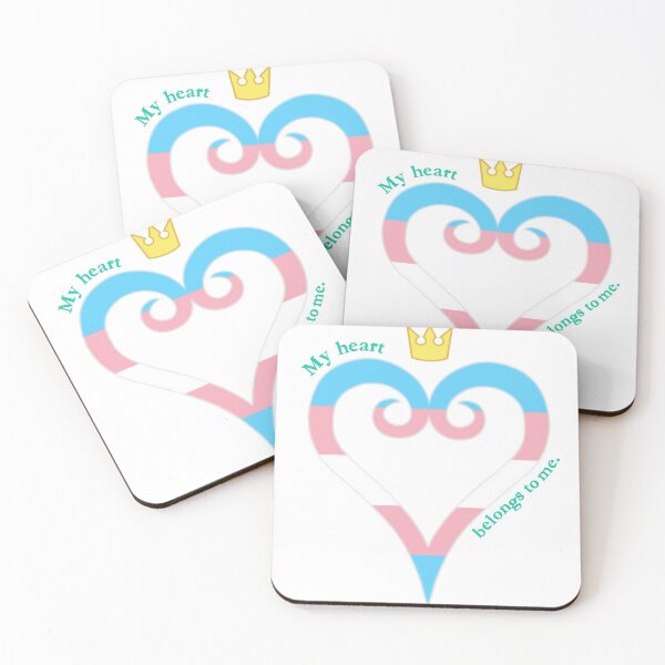 Item preview, Trans Pride Heart designed and sold by TheCurioArtShop.