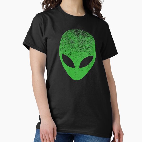 Item preview, Alien Head Distressed T-Shirt I Aliens UFO Area 51 Roswell designed and sold by Amazing Designs.