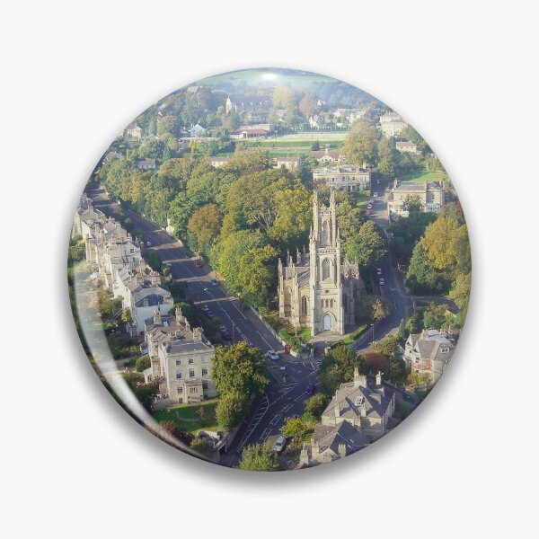 Item preview, St Stephen's Church - Aerial Image of Bath, Somerset, UK  designed and sold by FOLK ART FUSION.