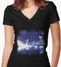 Shigatsu wa Kimi no Uso Women's Fitted V-Neck T-Shirt