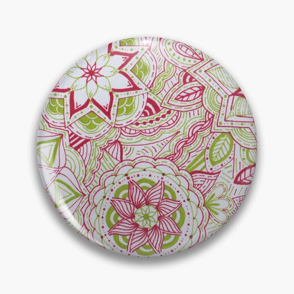 Item preview, Cherry Red & Light Green Mandala Improvisation designed and sold by MarisaGoncalves.