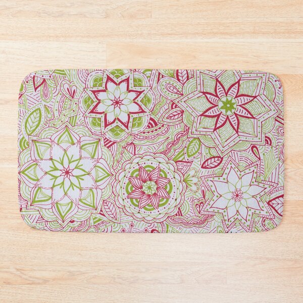 Item preview, Cherry Red & Light Green Mandala Improvisation designed and sold by MarisaGoncalves.
