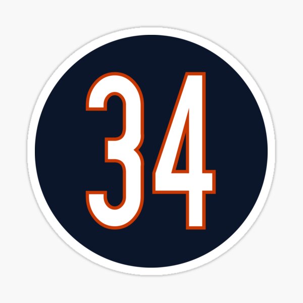 Item preview, Walter Payton Number 34 Jersey Chicago Bears Inspired  designed and sold by sportsnumbers.