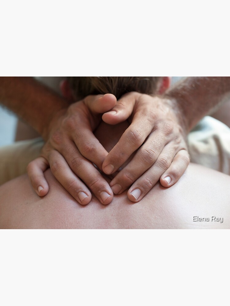 Massage relax studio. Woman having her neck massaged by a physiotherapist.  Massage therapist massaging neck muscles. Body care. Beautiful young girl  relaxing with hand massage at beauty body spa. Stock Photo