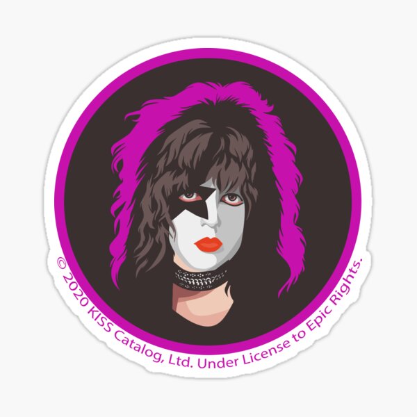 KISS - The Starchild - Simple Neon Vector Illustration of Star Child Sticker