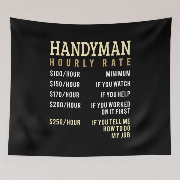 Item preview, Womens Handyman Hourly Rate Price Chart For A Handman Dad V-Neck design designed and sold by AYDreamers.