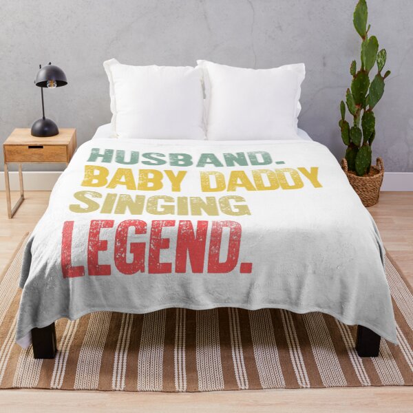 Item preview, Funny Men Vintage T Shirt Husband Baby Daddy Singing Legend designed and sold by Bendthetrend.