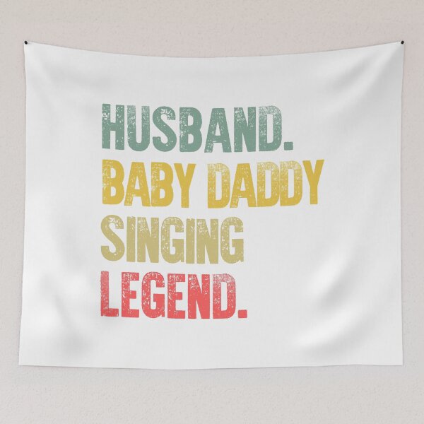 Item preview, Funny Men Vintage T Shirt Husband Baby Daddy Singing Legend designed and sold by Bendthetrend.