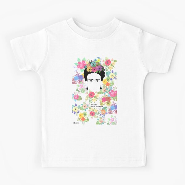Frida Khalo Pinto flores Camiseta para niños