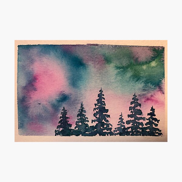 Pastel Tie Die Forest Photographic Print