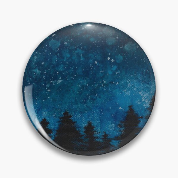 Item preview, silhouette trees against night sky designed and sold by stardustandstickers.