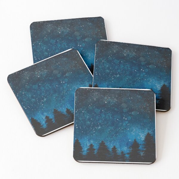 Item preview, silhouette trees against night sky designed and sold by stardustandstickers.