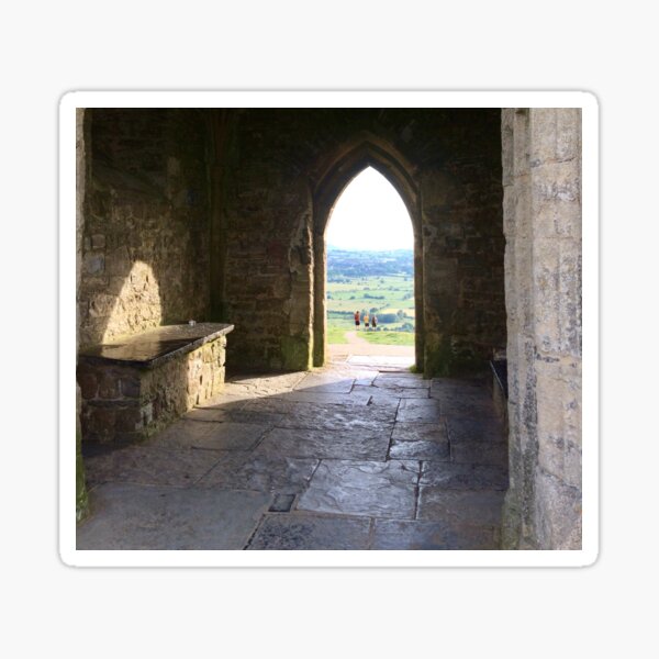 Inside Glastonbury Tor. Sacred Sites. UK. Visit Glastonbury Tor Sticker