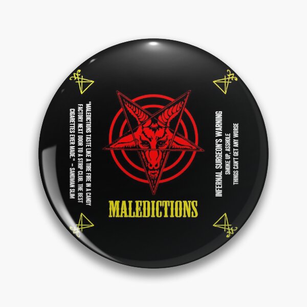 Item preview, Maledictions - The Best Smokes in Hell - Quote, Warning and Sigils: Stickers, Pin, Coasters and more designed and sold by Richard Kadrey.