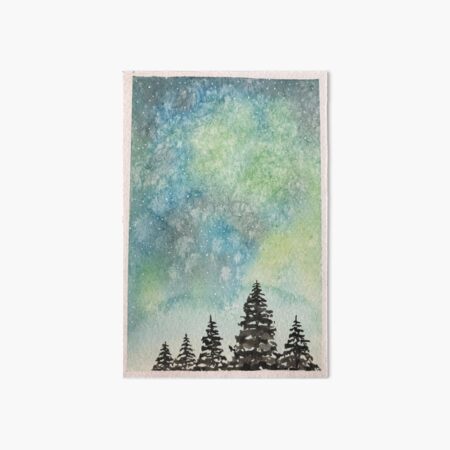 Aurora Sky Forest Art Board Print