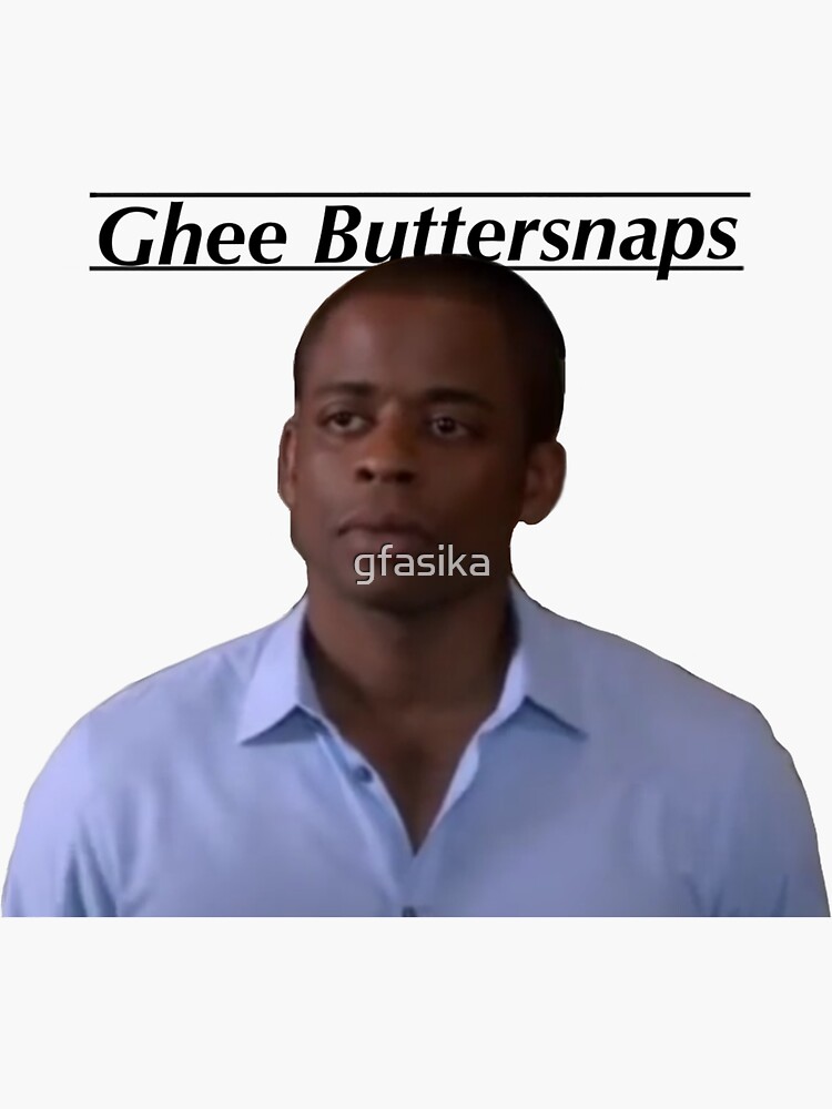 "Gus AKA Ghee Buttersnaps" Sticker for Sale by gfasika Redbubble