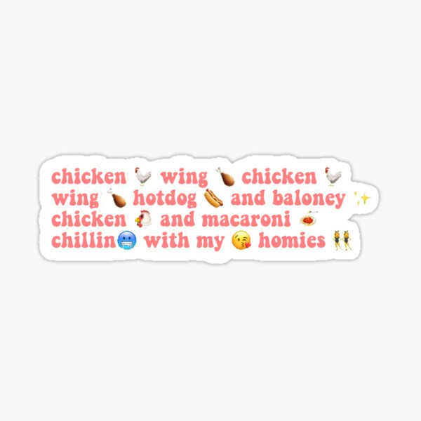 Chicken Wing Tiktok Stickers | Redbubble