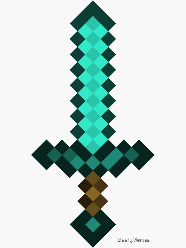 Diamond Sword  Sticker for Sale by BeefyMemes