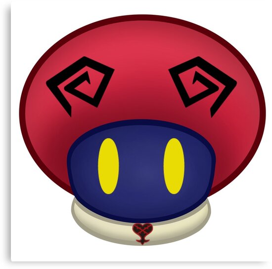 "Kingdom Hearts Heartless White Mushroom" Canvas Print by